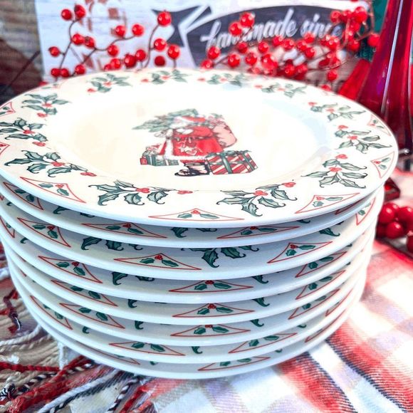 Vintage “Ralph Lauren” Vibe Gibson Christmas Dinner Plate Each Sold Separatley - Picture 3 of 6